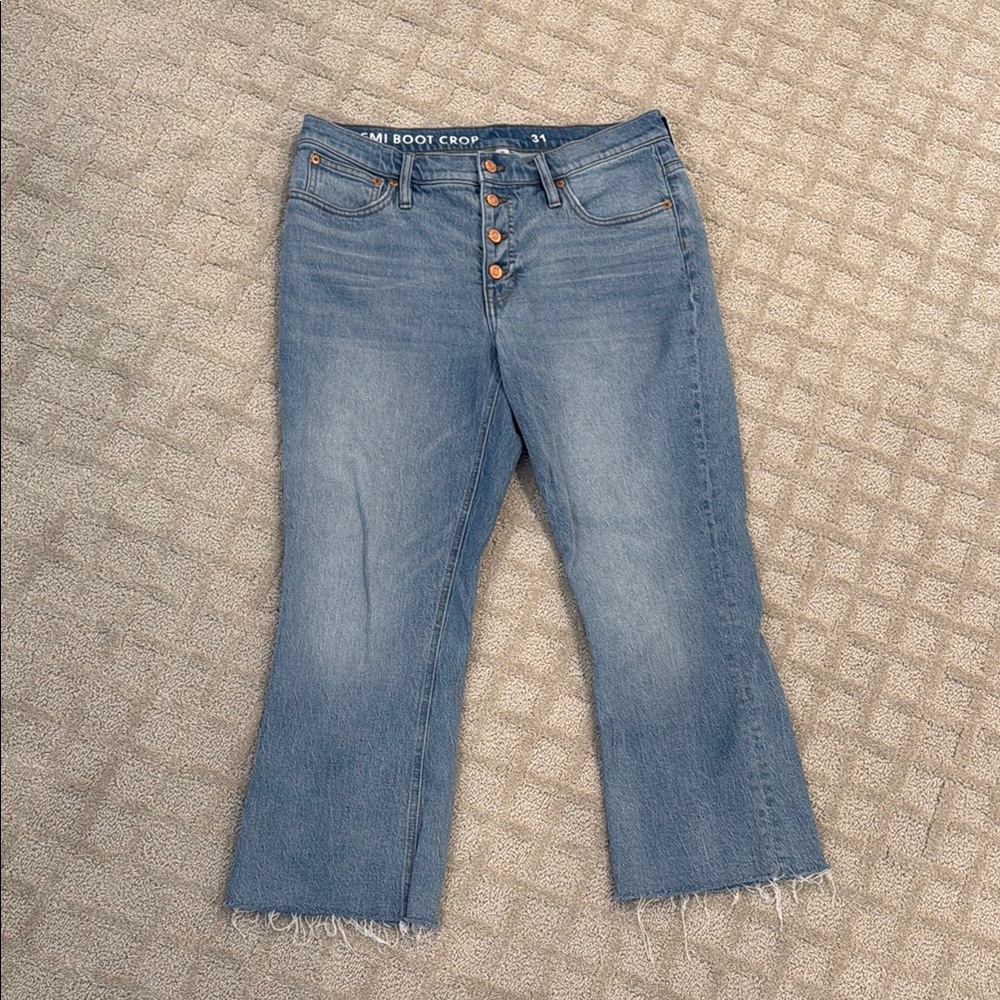 J.Crew Demi Boot Cut Jeans with Stonewashed Finish